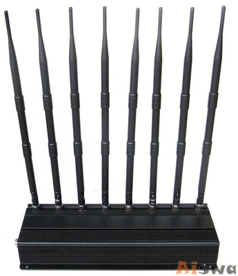 8 Antennen 16W UHFvhf-Störsender, Wimax-Störsender 315Mhz/433Mhz Internet 4G Lte drahtloser