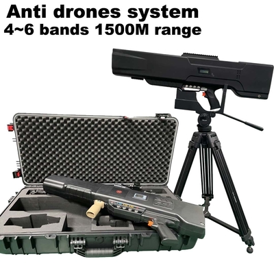 5-Band-Anti-Drohnen-System Handheld-Drohnen-Störsender 900 MHz bis 6 GHz